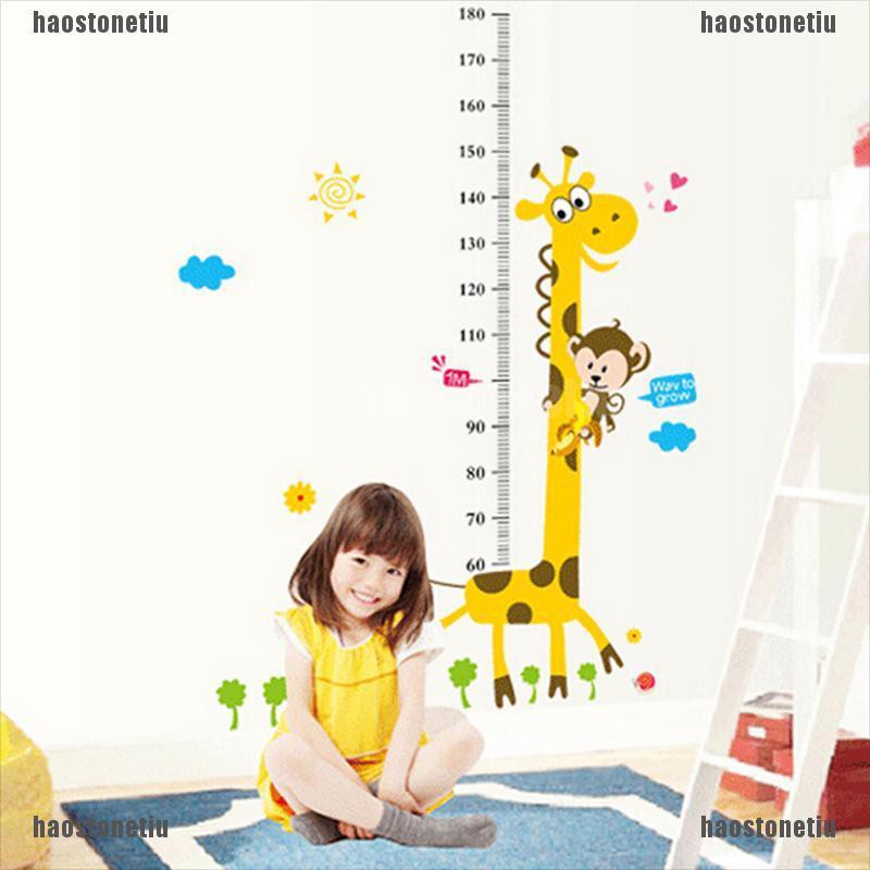 1 Thước Dán Tường Đo Chiều Cao Cho Bé Hình Hươu Cao Cổ, Hươu Cao Cổ