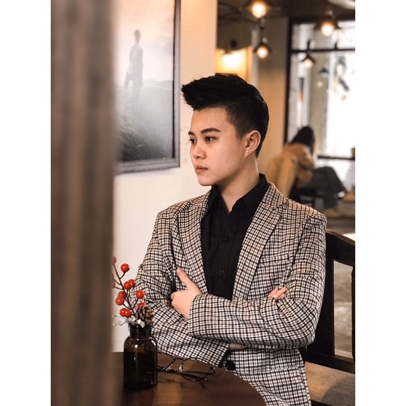 Áo blazer hoạ tiết kẻ thiết kế dành riêng cho TOMBOY SB TRANSGUY 🏳️‍🌈