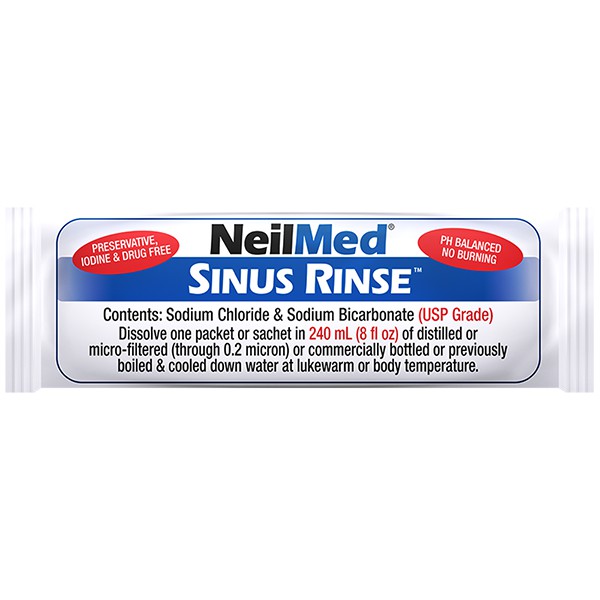 Set Bình rửa mũi Neilmed - Dành cho người lớn (Sinus Rinse - Starter Kit) - Set 100 gói