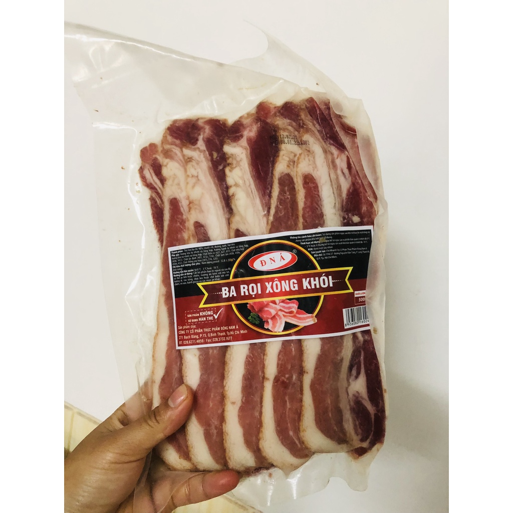 500g Thịt ba rọi xông khói