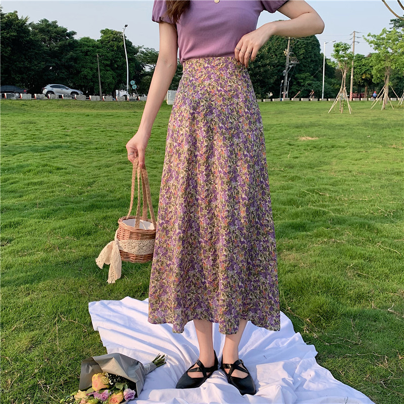 Đầm Voan Hoa Đuôi Cá Lưng Cao Thời Trang Mùa Hè Dành Cho Nữ201229 | BigBuy360 - bigbuy360.vn