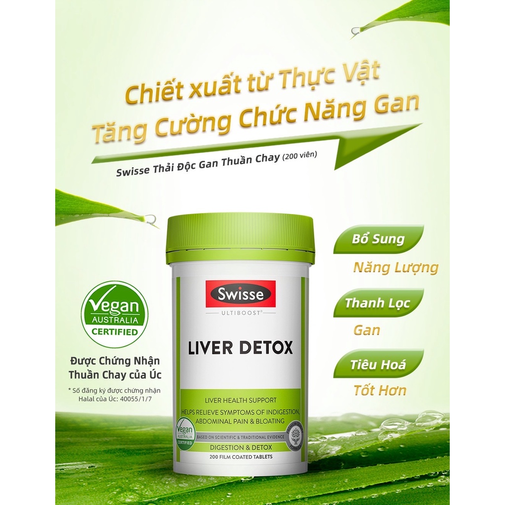 Viên uống Thải độc gan Swisse Liver Detox