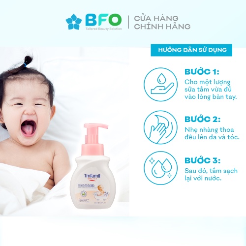 Sữa Tắm Gội Cho Bé TmFamil Của Tami Natural  2 Trong 1 An Toàn Dịu Nhẹ Baby Wash Dung Tích 250ml