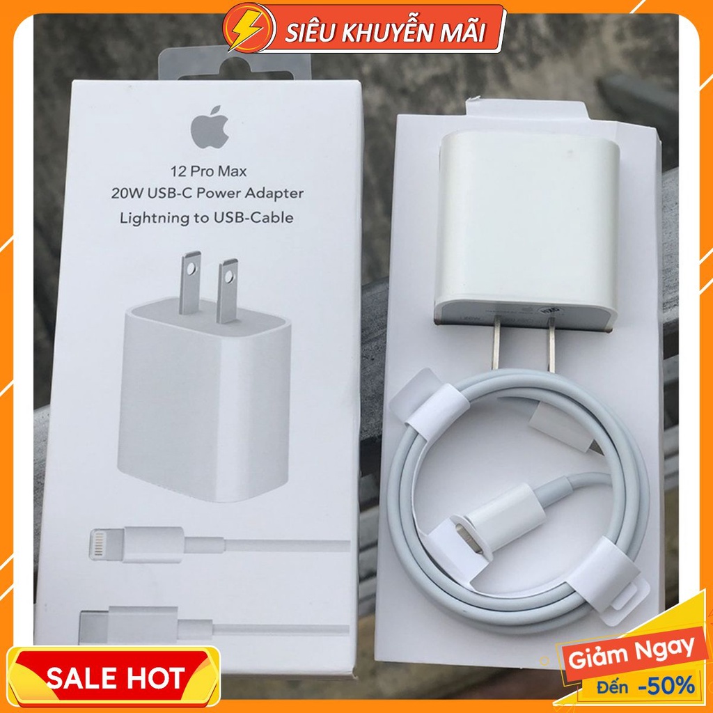 Bộ Cáp Sạc iPhone 12 ProMax PD 20W USB Type-C To Lightning Cao Cấp Apple Sạc Nhanh