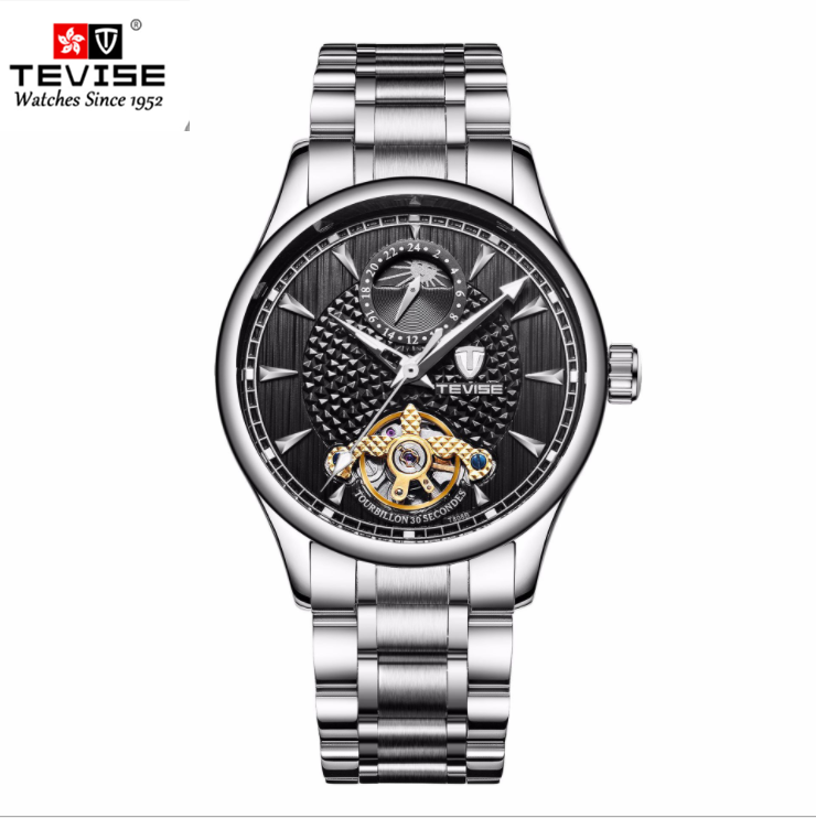 Đồng Hồ Đeo Tay TEVISE T808B Liufei Kiểu Tourbillon Phát Sáng Chống Thấm Nước Đa Chức Năng Phong Cách Thụy Sĩ Cho Nam