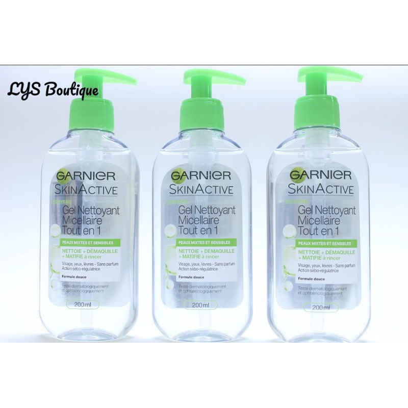 GEL TẨY TRANG GARNIER CHO DA HỖN HỢP, DA DẦU