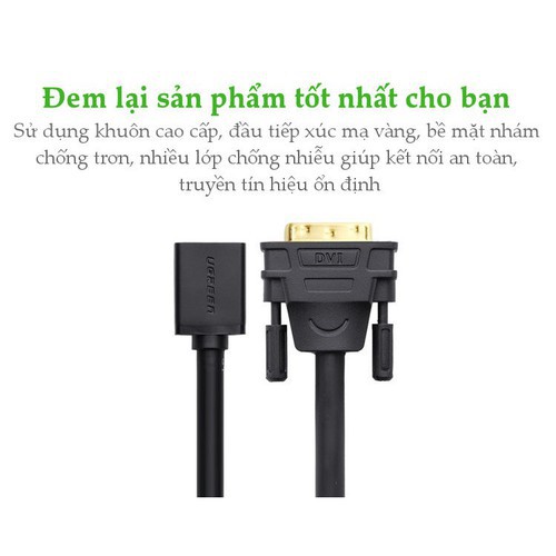 Cáp Chuyển Đổi DVI 24+1 to HDMI Ugreen 20118 - Hàng Chính Hãng