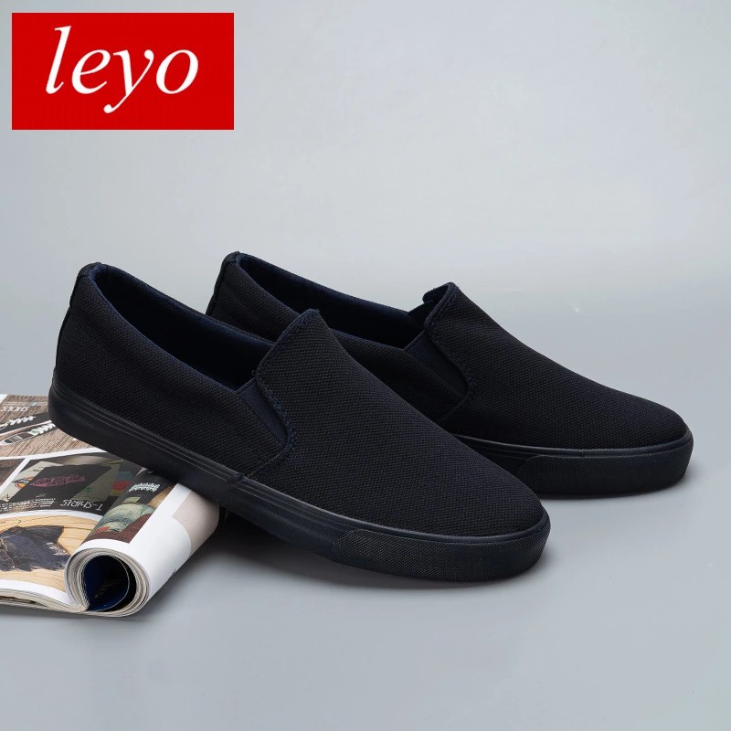 Slip on nam - Giày lười vải nam LEYO - Vải polyester màu đen full và xanh than full - Mã SP A7522 | BigBuy360 - bigbuy360.vn