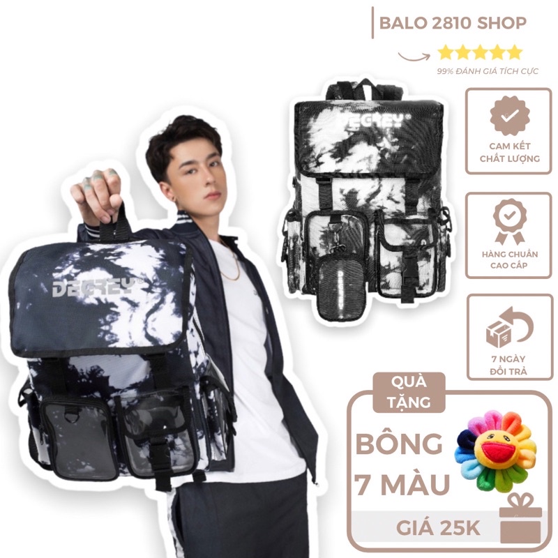 Balo Degrey TieDye Backpack Dark Green 2810 Clothes Shop Balo Đi Học Xanh Loang Ulzzang Unisex