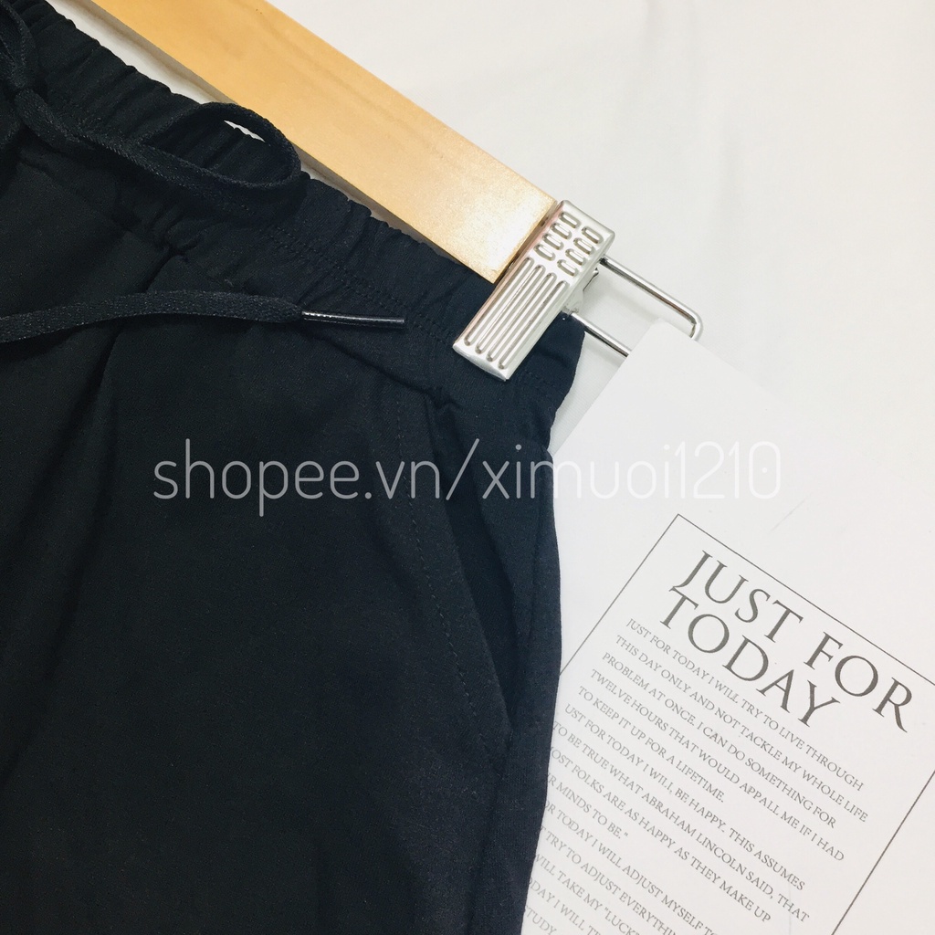 Quần đùi thun cotton_From rộng, có túi dễ thương [Video+Ảnh Thật]