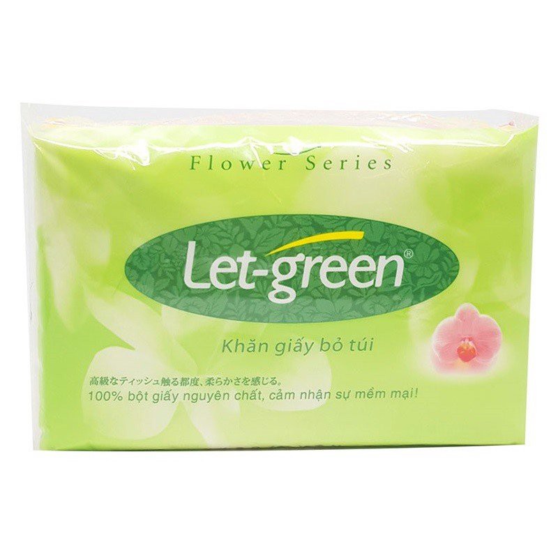 Gói khăn giấy khô Let - Green 10 tờ/gói loại ngẫu nhiên