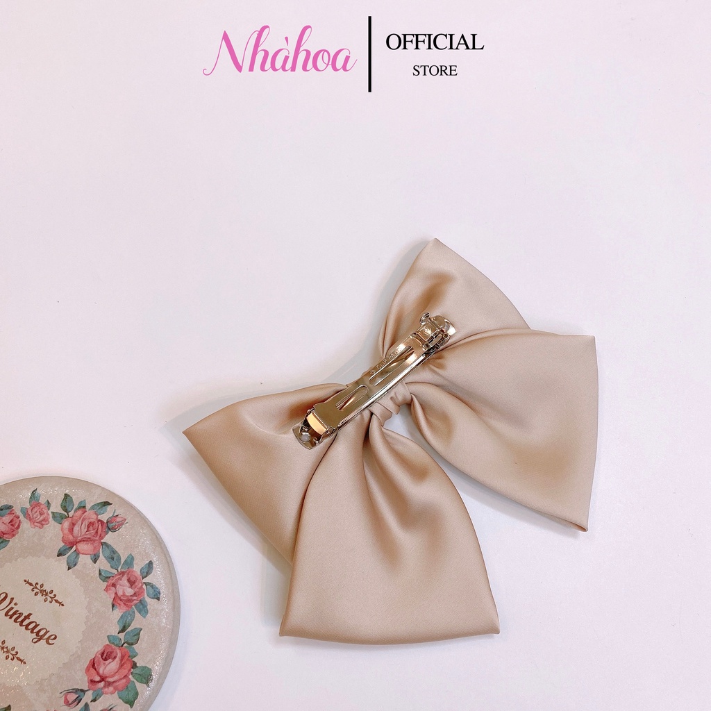 Kẹp Tóc Nơ Vải Lụa Cao Cấp - Chính Hãng NHÀ HOA