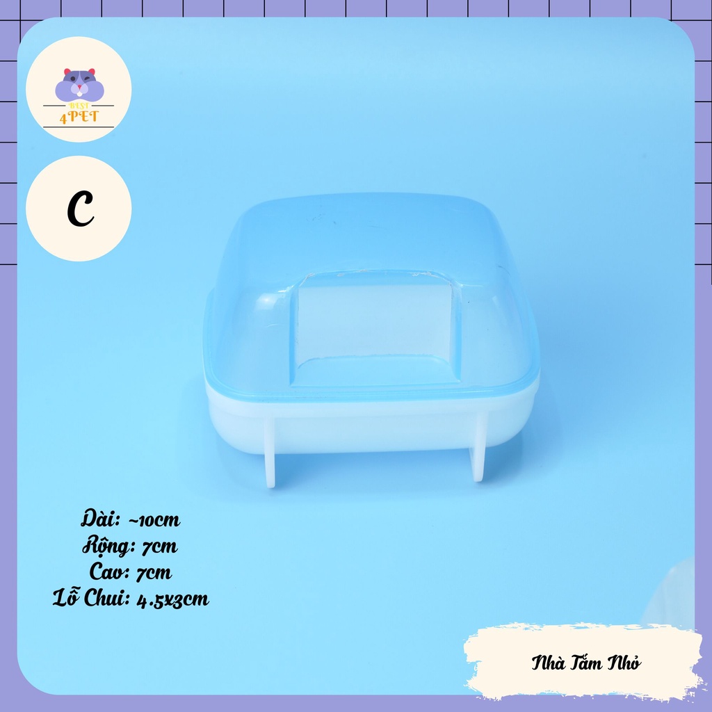[Phụ Kiện] Nhà Tắm tặng kèm muỗng lọc cát Cho Hamster Nhỏ