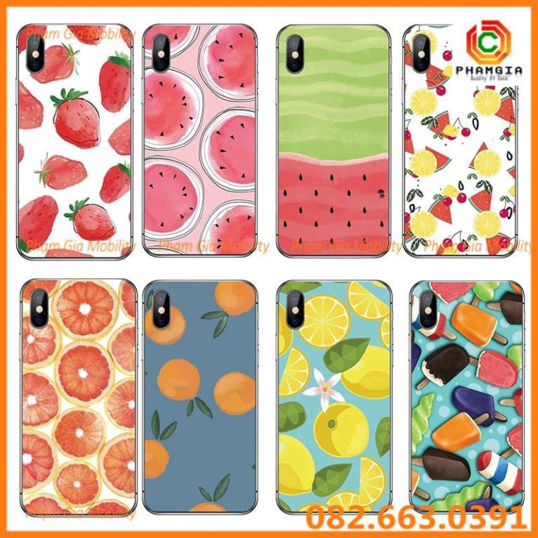 Ốp lưng iphone x xr xs xsmax hình đẹp, nhiều mẫu trái cây xanh tươi mát