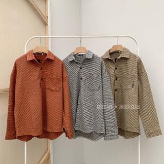 Unisex áo sơ mi basic houndstooth sm2012