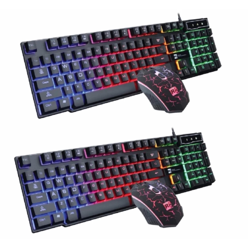 Combo bàn phím giả cơ + chuột R8 -1910 (Có Led) + Tặng kèm 1 miếng lót chuột -dc2348+giflot | BigBuy360 - bigbuy360.vn