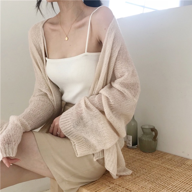 (Có sẵn-giao ngay) Áo khoác len mỏng cardigan siêu yêu | BigBuy360 - bigbuy360.vn