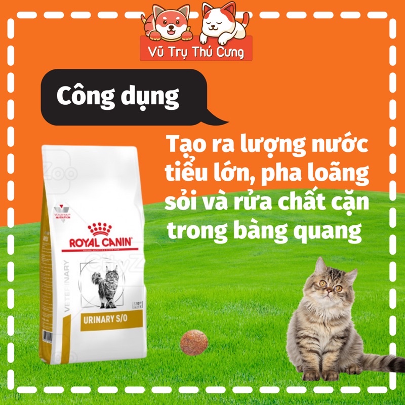 Hạt cho mèo bị sỏi thận Royal Canin Urinary S/O 400g