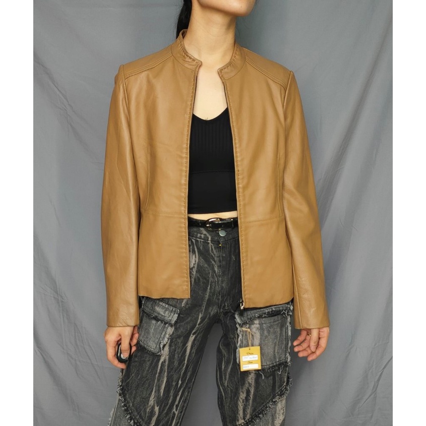 Áo Khoác Da thật Italy size M Second-hand- Đồ Si Bon- AD009