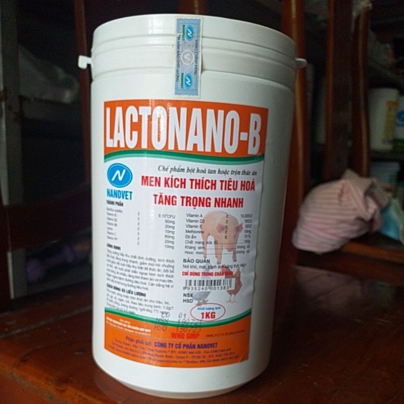 Men tiêu hóa sống lactonano b cho thú y lợn gà chim vịt ngan chó mèo thỏ dê thú cưng, đỡ đ.i ỉa, h.ấp th.u tốt thức ăn