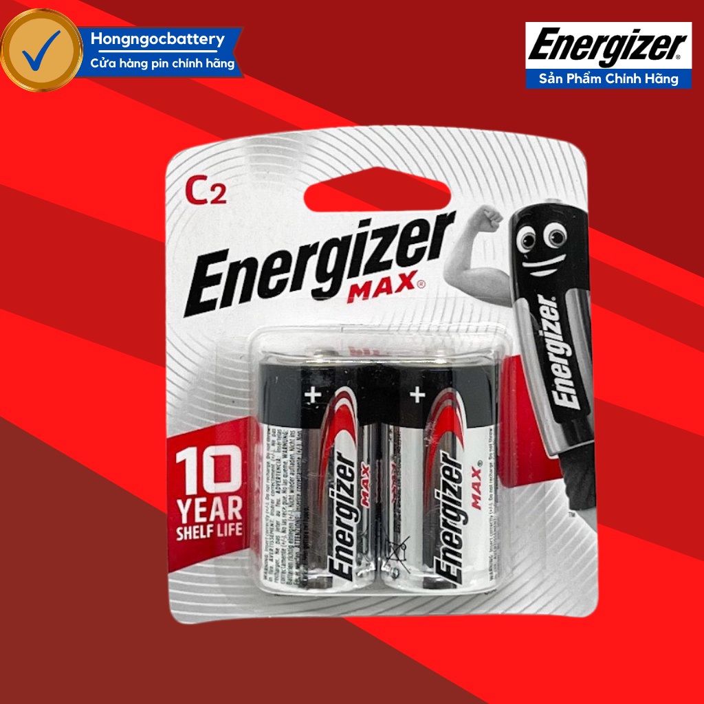 Vỉ 2 Viên Pin Trung ( Pin C ) 1,5V ENERGIZER - Hàng chính hãng