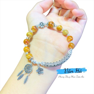 Vòng tay lắc bạc ưu linh vàng charm bạc thái s925