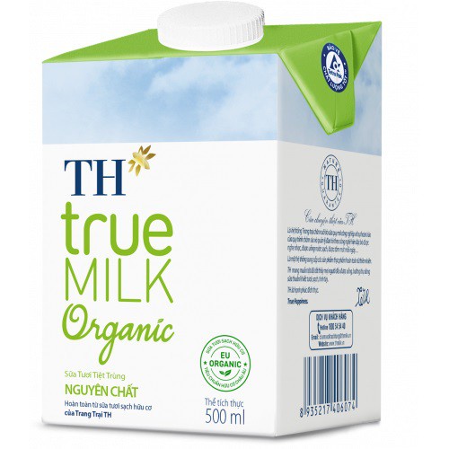 THÙNG 12 HỘP SỮA TƯƠI HỮU CƠ TH TRUE MILK ORGANIC (12 hộpx500 ml)