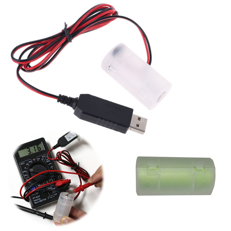 Dây Cáp Nguồn USB AM2 LR14 C Thay Thế Cho Pin 1-4x C