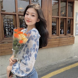 Áo croptop cổ V bèo ngực buộc nơ eo (có ảnh thật)