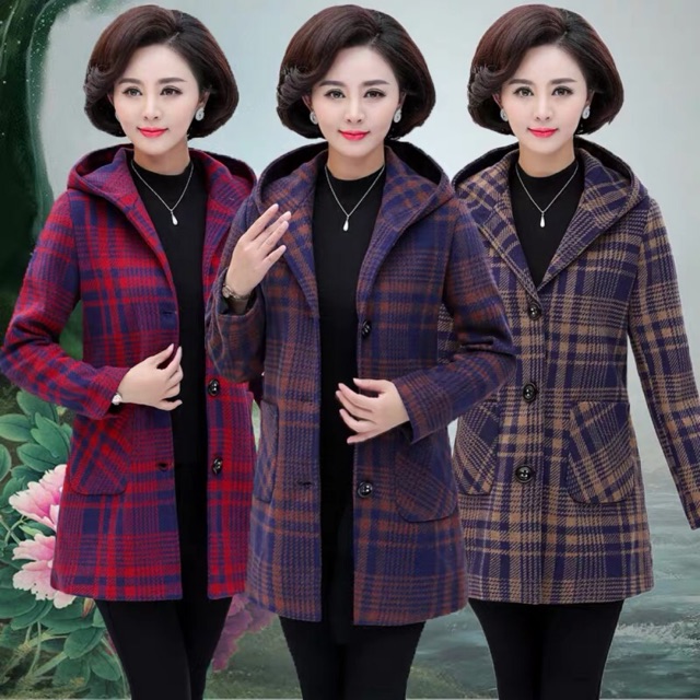 ÁO DẠ KẺ TRUNG NIÊN (SẴN KẺ ĐỎ XL)