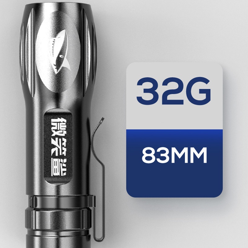 Đèn Pin LED Mini Công Suất Cao Sạc USB Chống Thấm Nước Mang Đi Cắm Trại Tiện Dụng