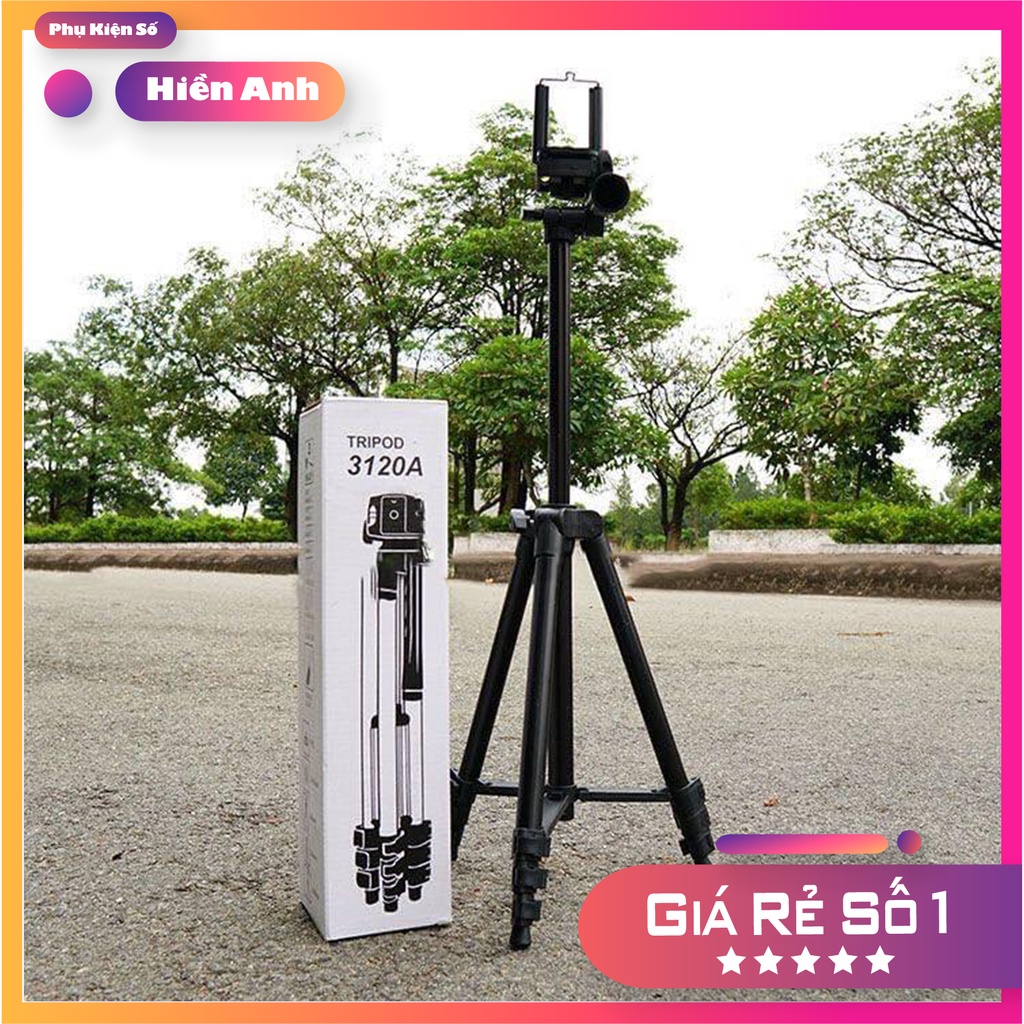 Gậy chụp ảnh, giá đỡ điện thoại, cây TRIPOD livestream tự sướng 3 chân 3120A