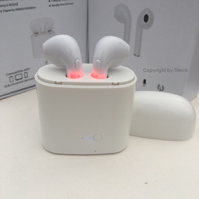 ⚡️[Free ship] Tai nghe Bluetooth EarPods ip7s loại 2 tai có hộp sạc