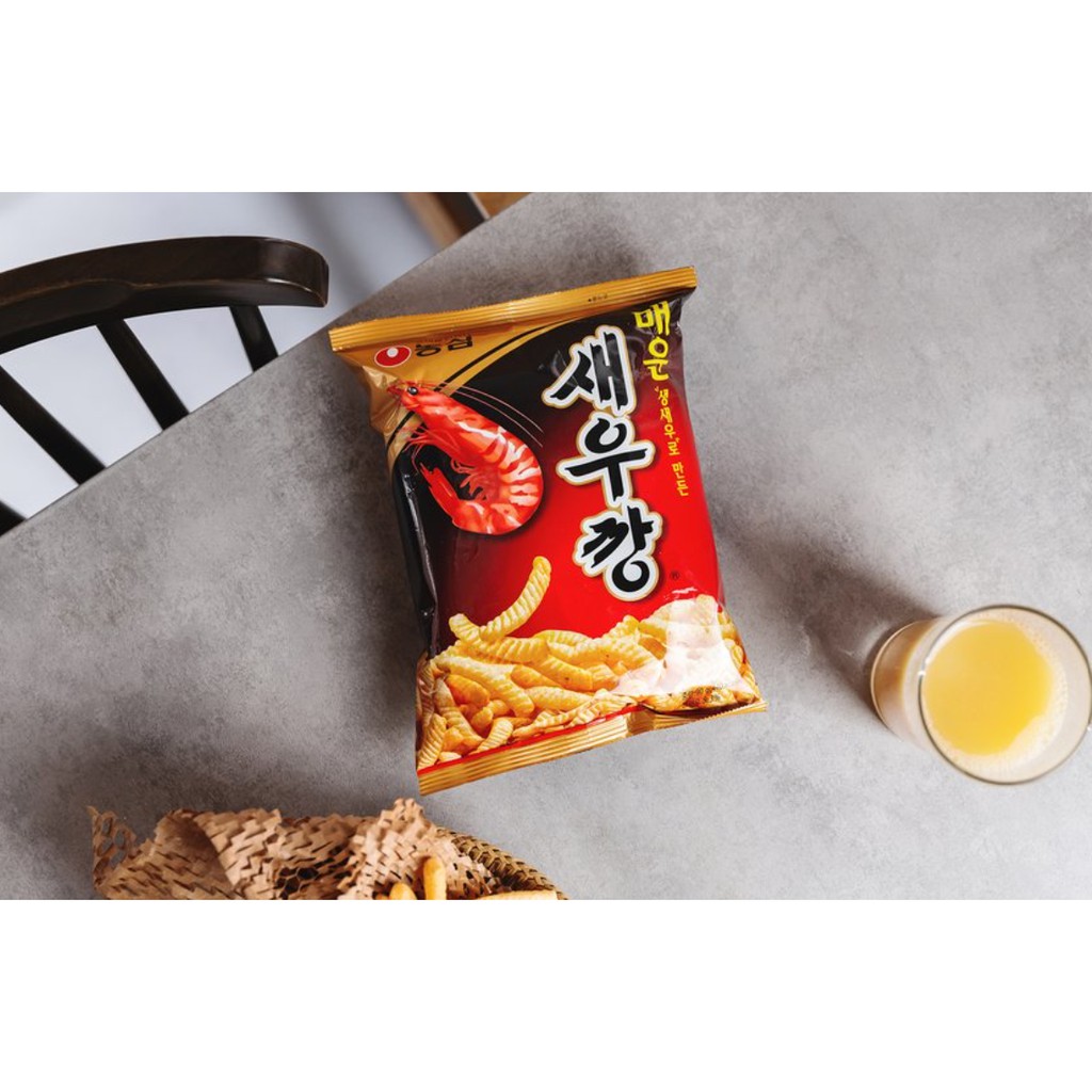 [NONGSHIM] SNACK TÔM CAY 90G - [농심] 매운새우깡 90G