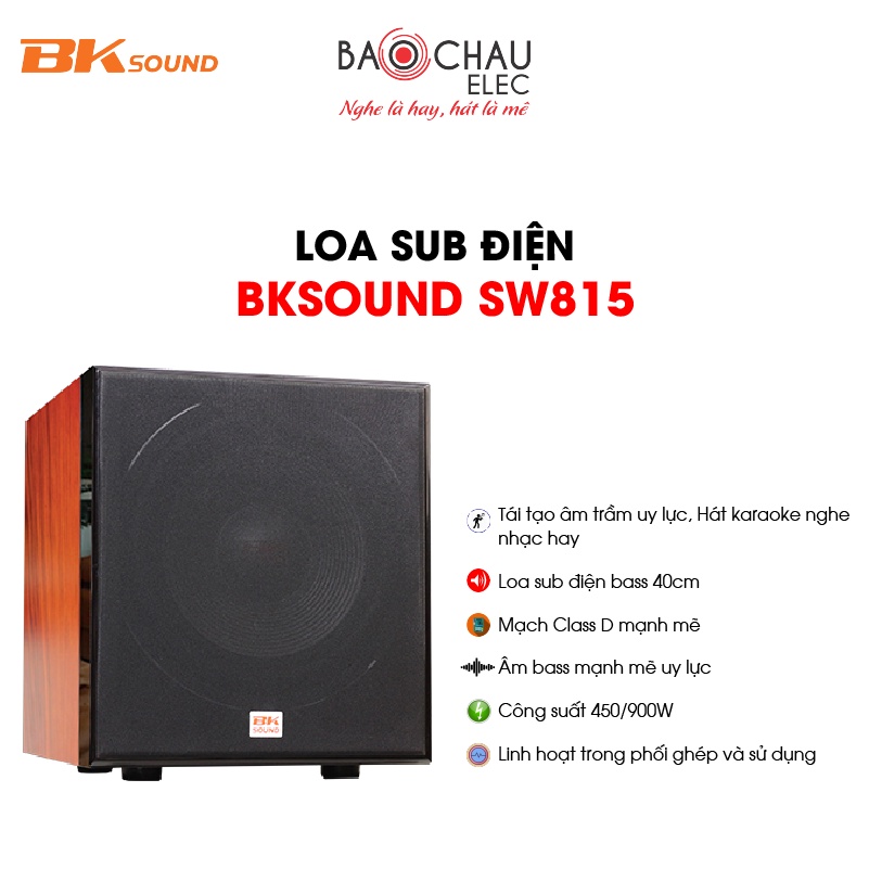 [CHÍNH HÃNG] Loa Sub Karaoke BKSound SW815 | Sub Điện Bass 40cm - Âm Trầm Uy Lực Mạnh Mẽ (Giá 1 Chiếc)