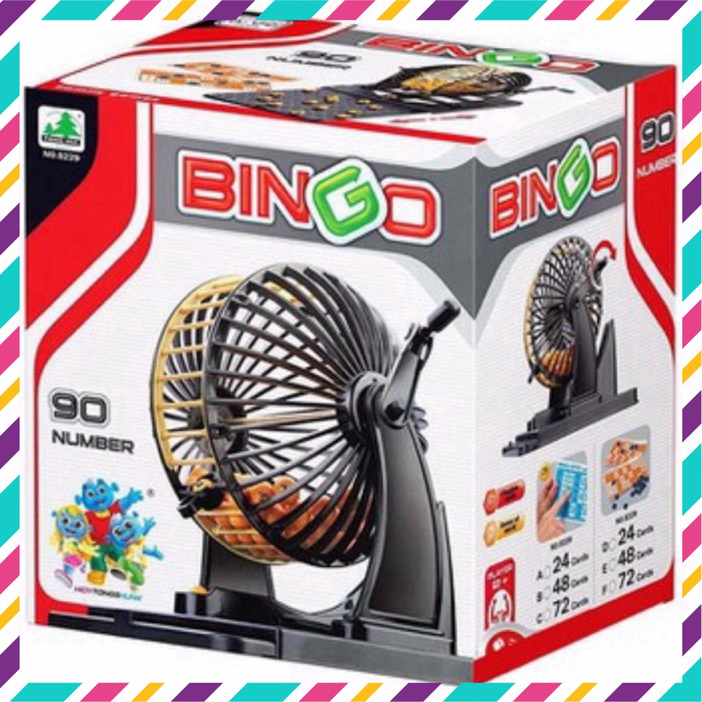 ĐỒ CHƠI LÔ TÔ QUAY LỒNG CẦU 90 SỐ LOẠI TO BINGO