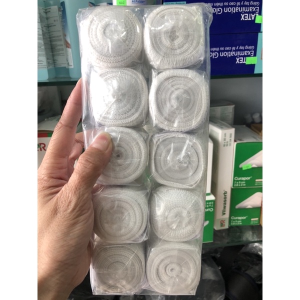 Cuộn Băng Gạc Co Giãn,băng chun,Băng thun vải y tế co giãn  Bảo Thạch