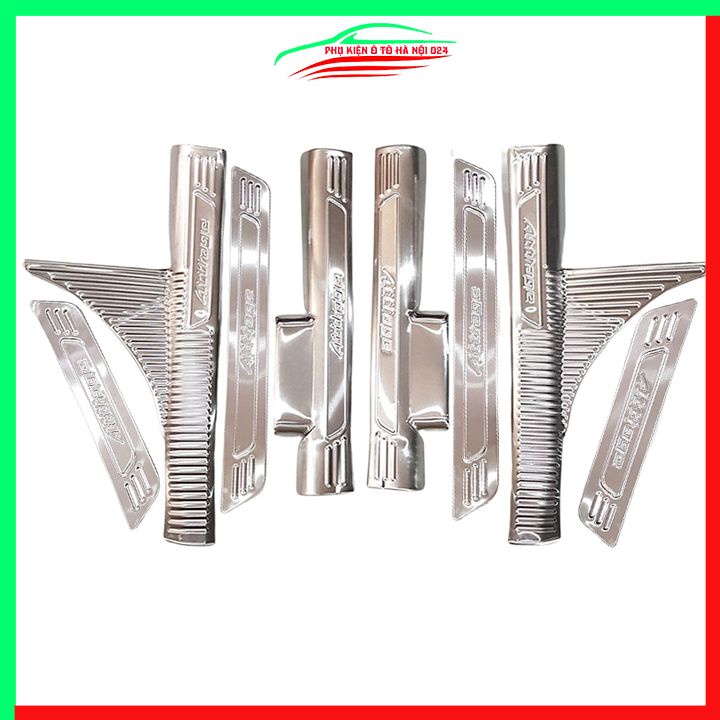 Bộ nẹp bước chân inox ô tô Mitsubishi Attrage 2015-2023 chống trầy làm đẹp ô tô
