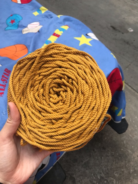 dây thừng Macramé màu VÀNG MUSTARD 3mm 5mm