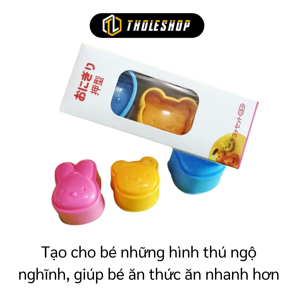 Khuôn Tạo Hình Cơm - Bộ 3 Khuôn Hình Thú Tạo Hình Cơm Nắm, Sushi, Bánh Cho Bé 7120