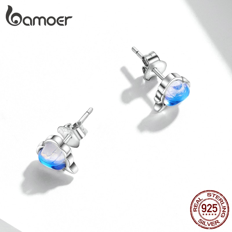 Cặp bông tai Bamoer Sce1306 bằng bạc 925 thời trang dành cho nữ