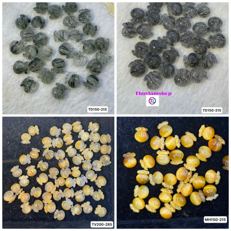 Túi tài lộc đá thanh tẩy thu hút may mắn kích hoạt cung tài lộc