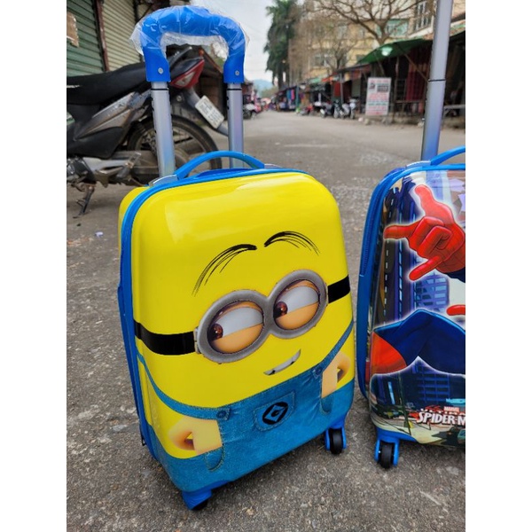 Vali Kéo Cho Trẻ Em Dạng Hộp In Hình Nhân Vật Hoạt Hình Dễ Thương Size 18inch