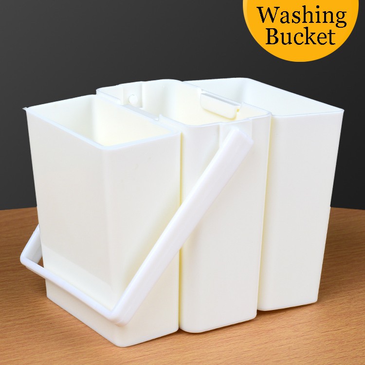 SeamiArt Bộ 3 xô nhựa nhỏ tiện dụng đa năng