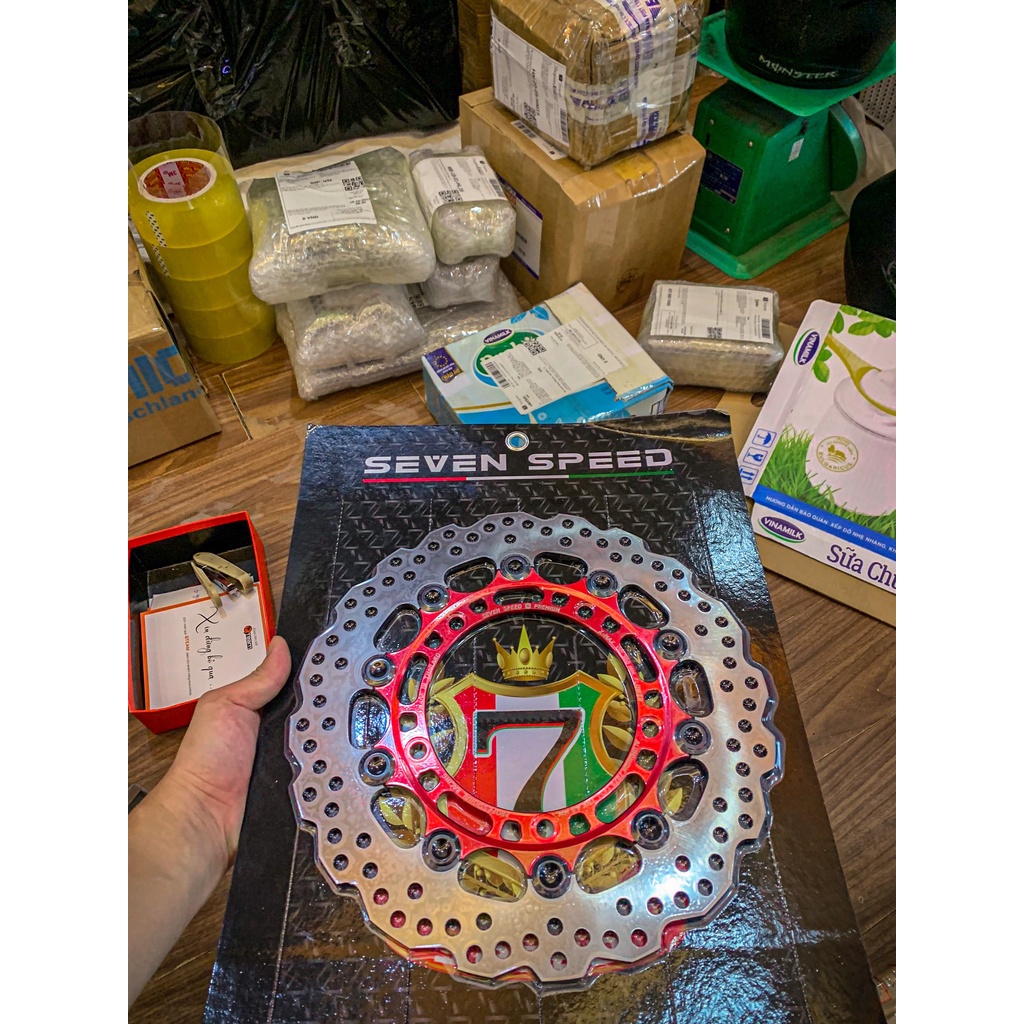Đĩa phanh Seven Speed Size 300mm dành cho Yamaha R15v3 / MT15 / TFX / R3 / MT03.