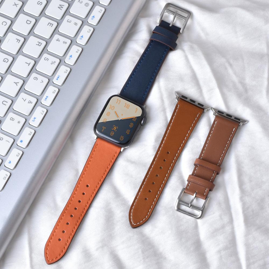 Dây Da Chất Lượng Cao Cho iWatch 40mm 44mm 41mm 45mm 49mm 42mm 38mm Series 2 3 4 5 6 SE 7 8