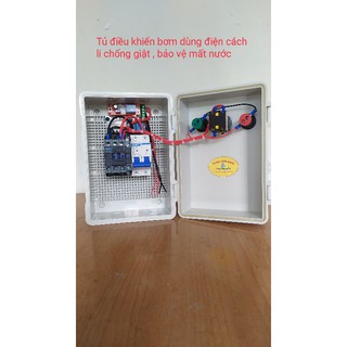 Tủ điều khiển động cơ bơm nước tự động, dùng điện cách ly 12v bảo vệ chống mất nước cháy bơm