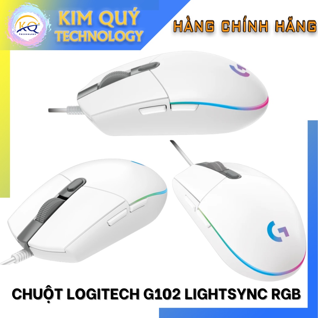 Chuột chơi game Logitech G102 Lightsync RGB - Hàng Chính Hãng - Bảo Hành 12 Tháng 1 Đổi 1