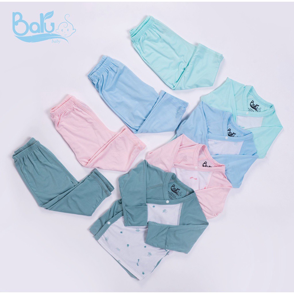 BỘ CÀI CHÉO, BODY DÀI TAY,BODY LIỀN TẤT SƠ SINH SỢI TRE ORGANIC BARU BABY