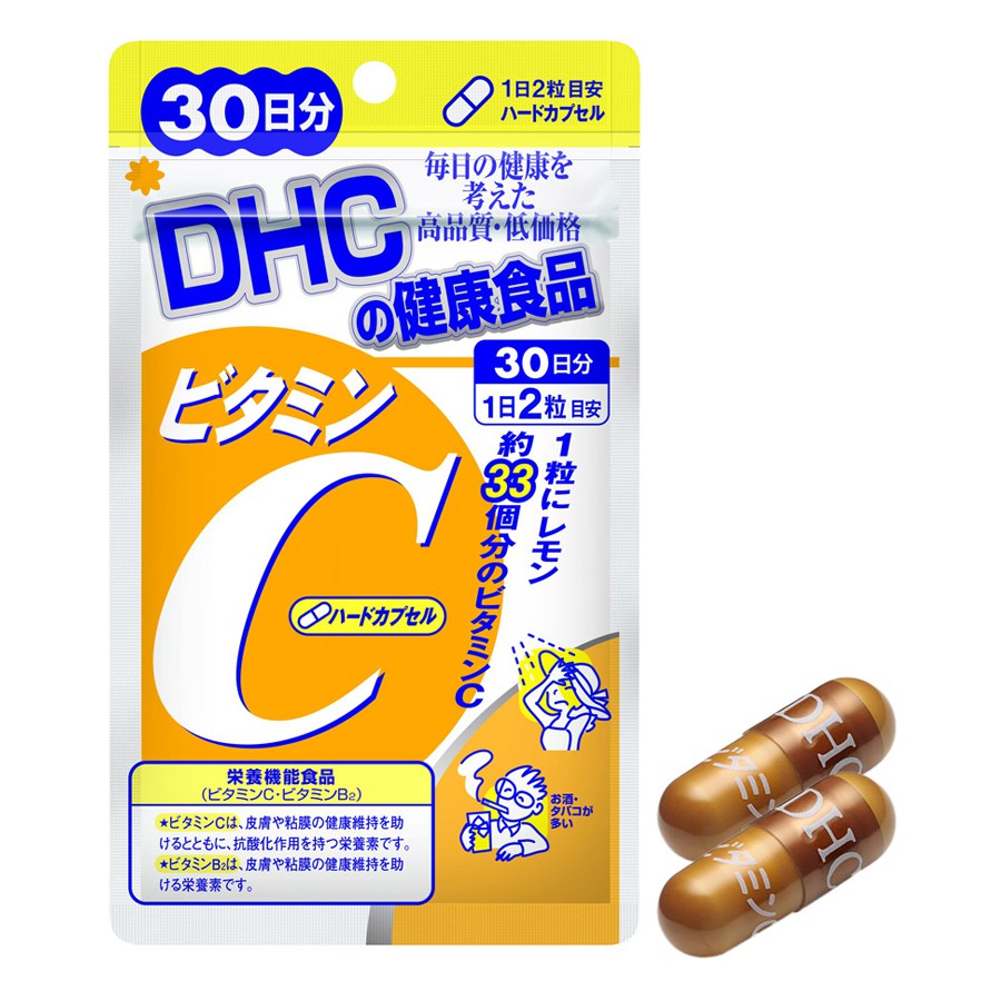 COMBO Viên uống DHC Giảm Nóng Trong - Sáng Da 30 Ngày (Rau Củ &amp; Vitamin C)